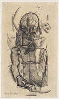 KT 1996 038
<br/>
Vrouw, halffiguur van voren
<br/>
<em>Kat, Otto Boudewijn de (1907 - 1995)</em>